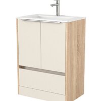 Дабер Тумба под умывальник 017 WeltWasser Deilbach 7517-70 Т17.7W.0.18Б (бежевый/дуб бардолино/ручка белая)