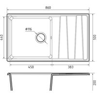 Кухонная мойка GranFest GF-LV-860L (терракот) - Превью изображения №3 — Интернет-магазин Time-Shop