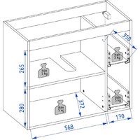  Lauter Тумба под умывальник Adri 79 (белый глянец) - Превью изображения №8 — Интернет-магазин Time-Shop
