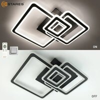 Припотолочная люстра Estares Triplex Square 124W 3S-APP-596x596x146-BLACK/WHITE-220-IP20 - Превью изображения №6 — Интернет-магазин Time-Shop