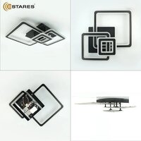 Припотолочная люстра Estares Triplex Square 124W 3S-APP-596x596x146-BLACK/WHITE-220-IP20 - Превью изображения №5 — Интернет-магазин Time-Shop