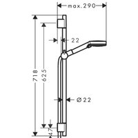 Душевой гарнитур  Hansgrohe Vernis Blend 26423670 (черный матовый) - Превью изображения №2 — Интернет-магазин Time-Shop
