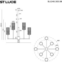 Подвесная люстра ST Luce SL1240.303.08 - Превью изображения №4 — Интернет-магазин Time-Shop