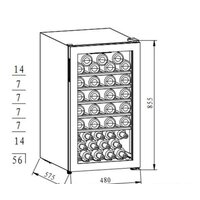 Винный шкаф MAUNFELD MFWC-124S56 - Превью изображения №2 — Интернет-магазин Time-Shop