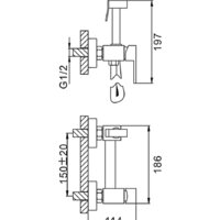 Гигиенический душ Kern 4035 (матовое золото) - Превью изображения №2 — Интернет-магазин Time-Shop