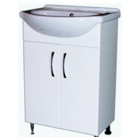 СанитаМебель Тумба с умывальником Камелия-61.13 Д2 + Лидер 45 (белый)