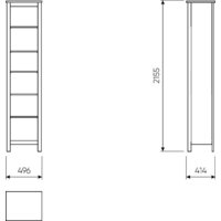 Стеллаж Mio Tesoro Сага 50 2.08.07.100.14 (белый/ясень) - Превью изображения №5 — Интернет-магазин Time-Shop