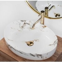 Умывальник Rea Queen (carrara shiny) - Превью изображения №3 — Интернет-магазин Time-Shop