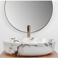 Умывальник Rea Queen (carrara shiny) - Превью изображения №4 — Интернет-магазин Time-Shop