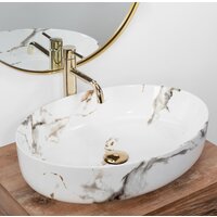 Умывальник Rea Queen (carrara shiny) - Превью изображения №2 — Интернет-магазин Time-Shop