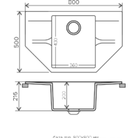 Кухонная мойка Polygran Riff-800 (песочный 302) - Превью изображения №2 — Интернет-магазин Time-Shop