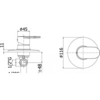 Смеситель Paffoni Candy CA010CR - Превью изображения №2 — Интернет-магазин Time-Shop