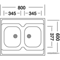 Кухонная мойка Kromevye N 432 K - Превью изображения №2 — Интернет-магазин Time-Shop