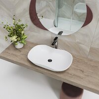 Умывальник Lauter 21570 + клапан 21190W + сифон 21635W (белый матовый) - Превью изображения №12 — Интернет-магазин Time-Shop