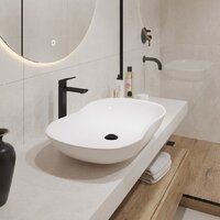 Умывальник Lauter 21570 + клапан 21190W + сифон 21635W (белый матовый) - Превью изображения №8 — Интернет-магазин Time-Shop