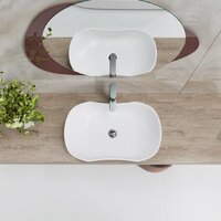 Умывальник Lauter 21570 + клапан 21190W + сифон 21635W (белый матовый) - Превью изображения №13 — Интернет-магазин Time-Shop