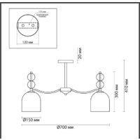 Люстра средней высоты Lumion Gillian 5235/5C - Превью изображения №2 — Интернет-магазин Time-Shop