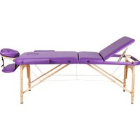 Массажный стол Atlas Sport 70 см складной 3-с деревянный (фиолетовый) - Превью изображения №2 — Интернет-магазин Time-Shop