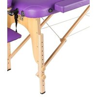 Массажный стол Atlas Sport 70 см складной 3-с деревянный (фиолетовый) - Превью изображения №4 — Интернет-магазин Time-Shop