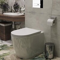 Унитаз подвесной Roxen Antares One Rimless 6 в 1 StounFix Dual Fresh 583589 (кнопка: хром) - Превью изображения №10 — Интернет-магазин Time-Shop