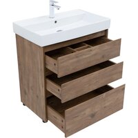  Aquanet Тумба под умывальник Nova Lite 75 302474 (дуб рустикальный) - Превью изображения №5 — Интернет-магазин Time-Shop