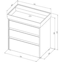  Aquanet Тумба под умывальник Nova Lite 75 302474 (дуб рустикальный) - Превью изображения №9 — Интернет-магазин Time-Shop