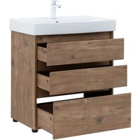  Aquanet Тумба под умывальник Nova Lite 75 302474 (дуб рустикальный) - Превью изображения №4 — Интернет-магазин Time-Shop