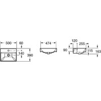 Умывальник Roca Oleta 50 73274C300Y (белый) - Превью изображения №5 — Интернет-магазин Time-Shop