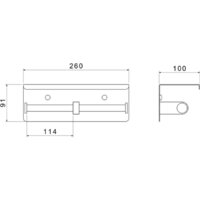 Держатель для туалетной бумаги Aquatek Оберон AQ4909BG (с полкой, золото) - Превью изображения №2 — Интернет-магазин Time-Shop
