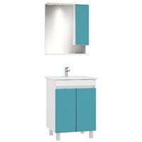  Onika Шкаф с зеркалом Марви 60 206089 (бирюзовый) - Превью изображения №4 — Интернет-магазин Time-Shop