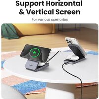 Беспроводное зарядное Ugreen W706 45023 (серый) - Превью изображения №3 — Интернет-магазин Time-Shop