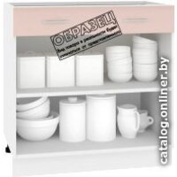 Шкаф напольный Кортекс-мебель Корнелия Лира НШ80р1ш без столешницы (дуб сонома) - Превью изображения №2 — Интернет-магазин Time-Shop