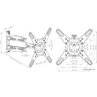 Кронштейн для телевизора Kromax ATLANTIS-40 (серый) - Превью изображения №2 — Интернет-магазин Time-Shop