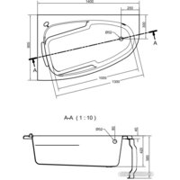 Ванна Cersanit Joanna 140x90 L 63334 - Превью изображения №9 — Интернет-магазин Time-Shop