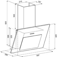 Кухонная вытяжка Krona Freya 600 White PB - Превью изображения №2 — Интернет-магазин Time-Shop