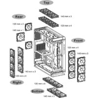 Корпус Thermaltake Core P8 TG CA-1Q2-00M1WN-00 - Превью изображения №17 — Интернет-магазин Time-Shop