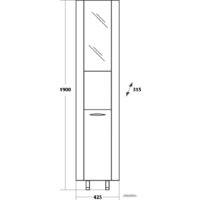  Onika Шкаф-пенал Дюна 30.15У правый (белый) [403036] - Превью изображения №2 — Интернет-магазин Time-Shop