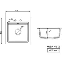 Кухонная мойка Kernau KGS M 45 1B Graphite - Превью изображения №2 — Интернет-магазин Time-Shop