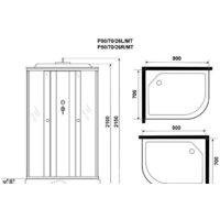 Душевая кабина Niagara Promo P90/70/26L/MT 90x70x215 - Превью изображения №5 — Интернет-магазин Time-Shop