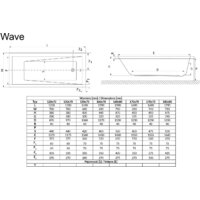 Ванна Excellent Wave 170x75 (с ножками) - Превью изображения №2 — Интернет-магазин Time-Shop