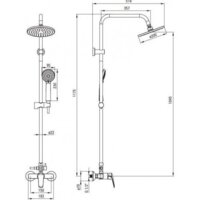 Душевая система  Deante Neo Boro NER N1RK - Превью изображения №2 — Интернет-магазин Time-Shop