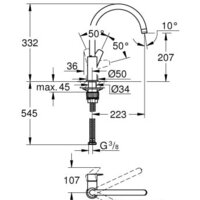 Смеситель Grohe Bauedge 31367001 - Превью изображения №2 — Интернет-магазин Time-Shop