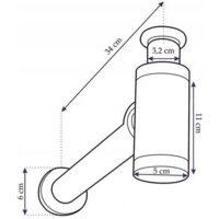 Сифон Rea Klik-Klak REA-A8586 (матовое золото) - Превью изображения №4 — Интернет-магазин Time-Shop