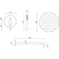 Душевая система  Rea Lungo REA-P4100 (черный) - Превью изображения №10 — Интернет-магазин Time-Shop