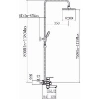 Душевая система  Fashun A52401-7A - Превью изображения №4 — Интернет-магазин Time-Shop