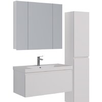  Lemark Шкаф с зеркалом Universal 100 LM100ZS-U (белый глянец) - Превью изображения №4 — Интернет-магазин Time-Shop