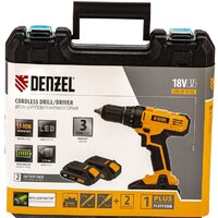 Дрель-шуруповерт Denzel CDL-IB-18-02 (с 2-мя АКБ, кейс) - Превью изображения №16 — Интернет-магазин Time-Shop