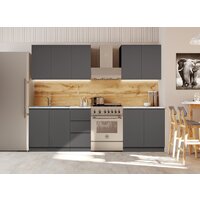 Готовая кухня Артём-Мебель Мэри СН-114 ДСП 2.0м (серый графит) - Превью изображения №5 — Интернет-магазин Time-Shop