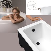 Ванна Lauter Estelle 140 21206040 (с ножками, черным подголов.,черным лиц. и торц.экраном) - Превью изображения №7 — Интернет-магазин Time-Shop