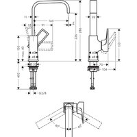 Смеситель Hansgrohe Metropol 74511000 - Превью изображения №3 — Интернет-магазин Time-Shop